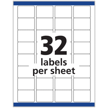 Avery ID Labels, Sure Feed Technology, Permanent Adhesive, 1.25